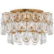 Liscia Small 15" 3-Light Flush Mount in Gild