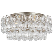 Liscia Medium 19" 4-Light Flush Mount in Burnished Silver Leaf