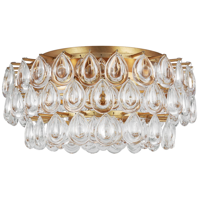 Liscia Medium 19" 4-Light Flush Mount in Gild