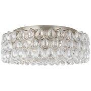 Liscia Large 25" 6-Light Flush Mount in Burnished Silver Leaf