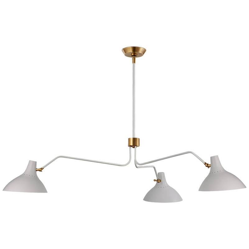 Charlton Large Triple Arm 3-Light Pendant in White