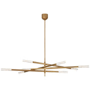 Rousseau Grande 8-Light Articulating Chandelier in Antique-Burnished Brass