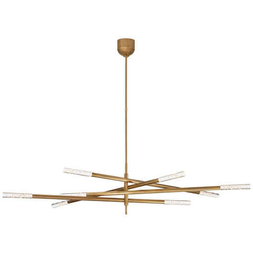 Rousseau Grande 8-Light Articulating Chandelier in Antique-Burnished Brass