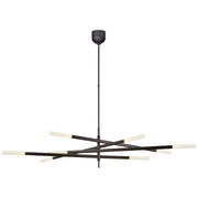 Rousseau Grande 8-Light Articulating Chandelier in Bronze