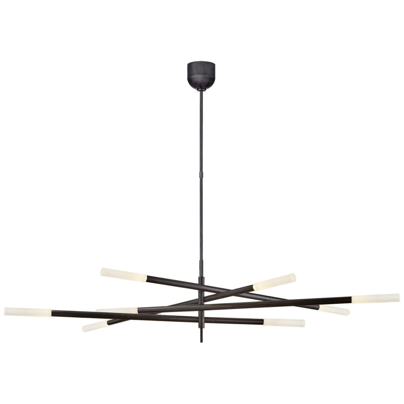 Rousseau Grande 8-Light Articulating Chandelier in Bronze