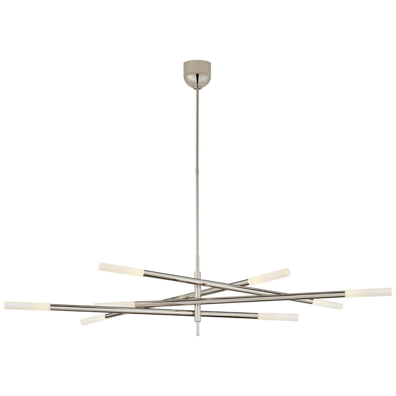 Rousseau Grande 8-Light Articulating Chandelier in Polished Nickel