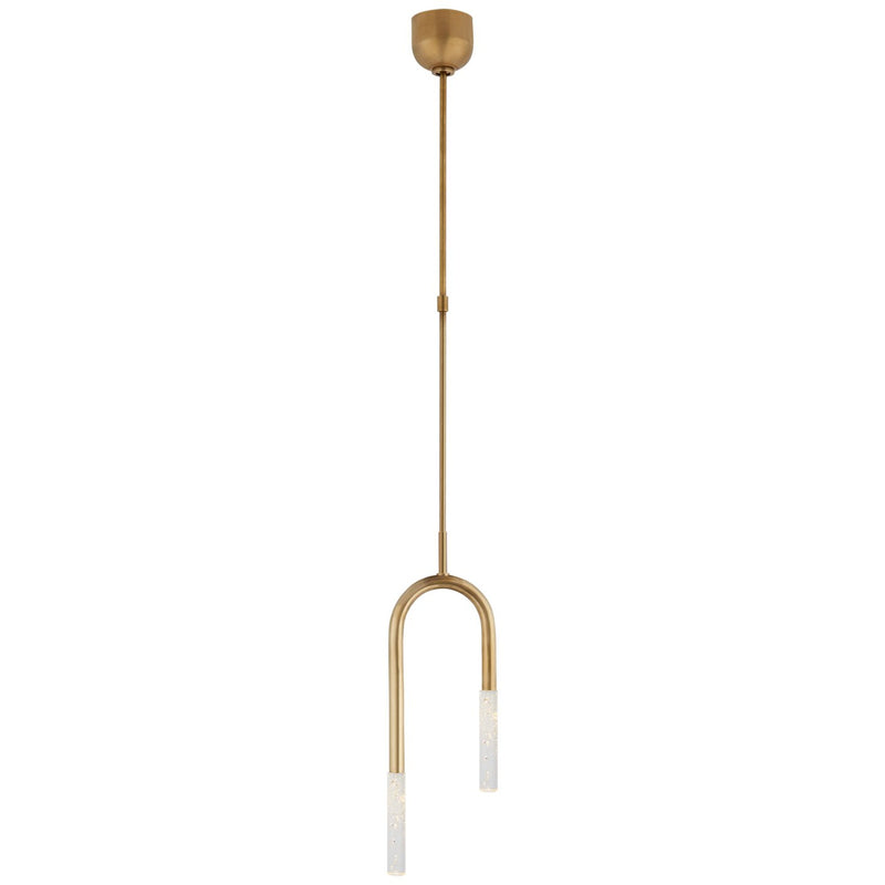 Rousseau Small Asymmetric Pendant in Antique-Burnished Brass