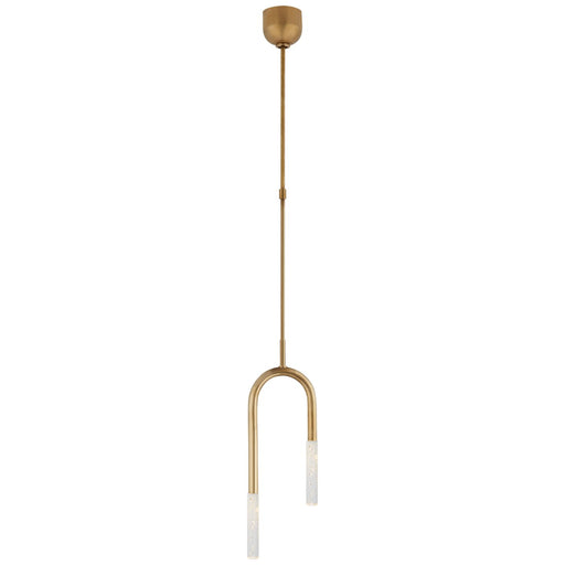 Rousseau Small Asymmetric Pendant in Antique-Burnished Brass