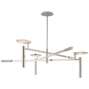 Melange Large 45" Floating Disc Chandelier in Polished Nickel