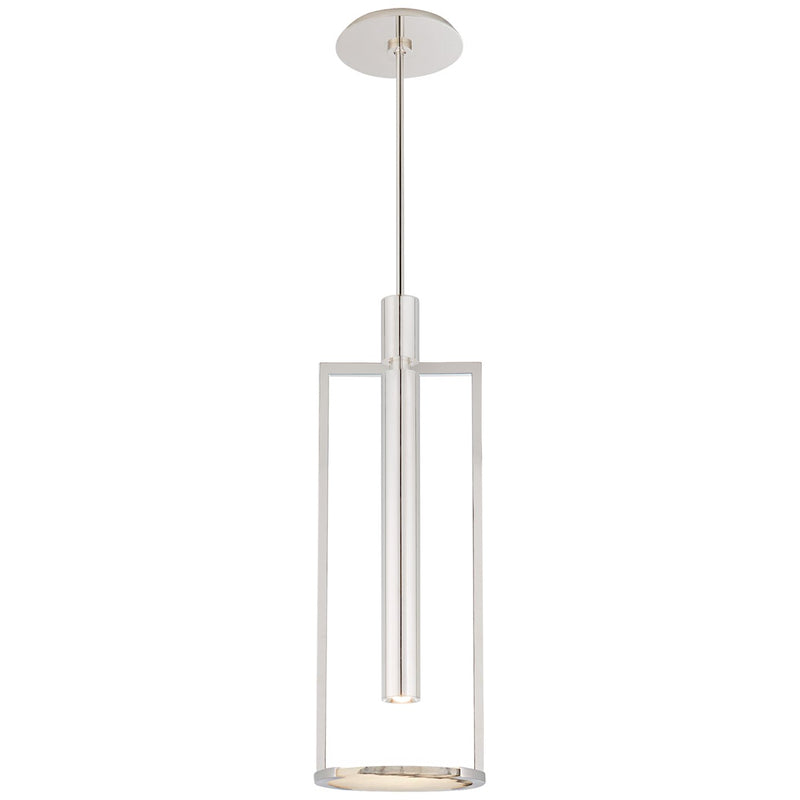 Melange Medium Floating Disc Pendant in Polished Nickel