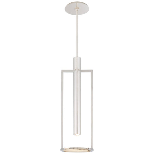 Melange Medium Floating Disc Pendant in Polished Nickel