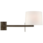 Sweep Medium Left Swing Arm Wall Lamp in Bronze