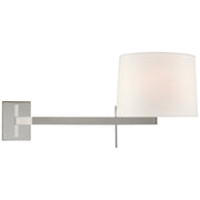 Sweep Medium Left Swing Arm Wall Lamp in Polished Nickel