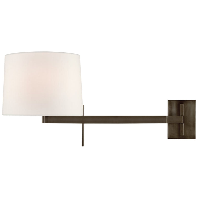 Sweep Medium Right Swing Arm Wall Lamp in Bronze