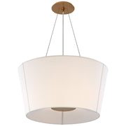 Hoop Medium Inverted 2-Light Pendant in Soft Brass