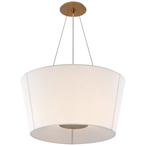 Hoop Medium Inverted 2-Light Pendant in Soft Brass