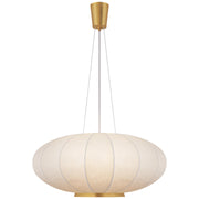 Moon One Light Pendant in Soft Brass