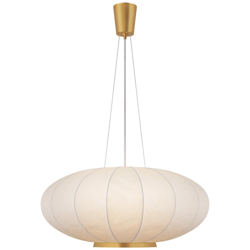 Moon One Light Pendant in Soft Brass