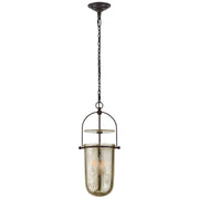Lorford Tall Smoke Bell 3-Light Lantern Pendant in Aged Iron