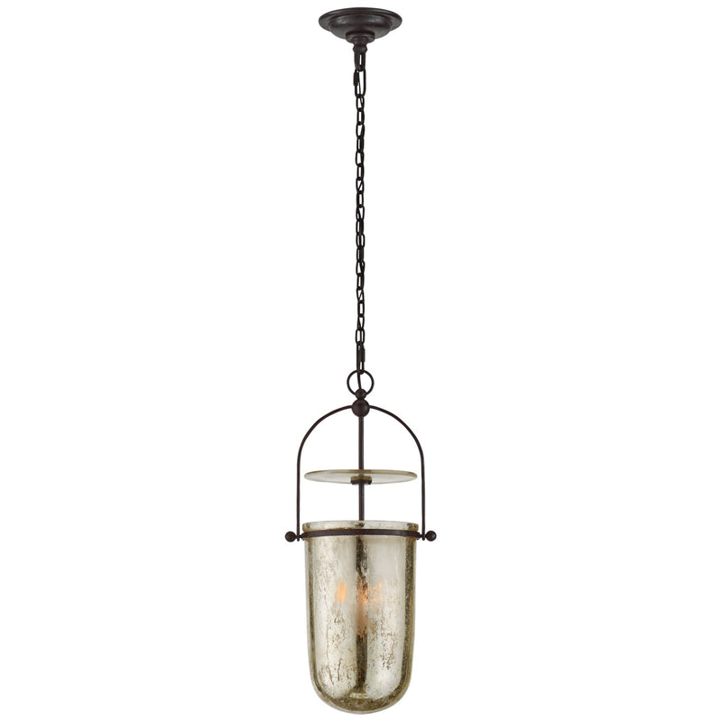 Lorford Tall Smoke Bell 3-Light Lantern Pendant in Aged Iron