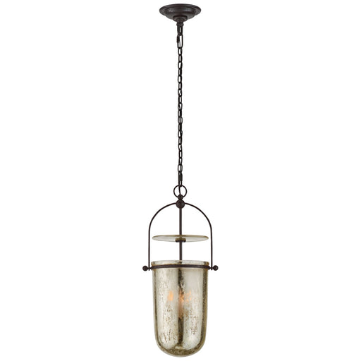 Lorford Tall Smoke Bell 3-Light Lantern Pendant in Aged Iron