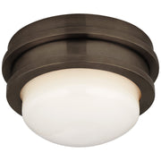 Launceton 5" Solitaire Outdoor Flush Mount in Bronze