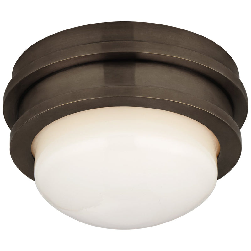 Launceton 5" Solitaire Outdoor Flush Mount in Bronze