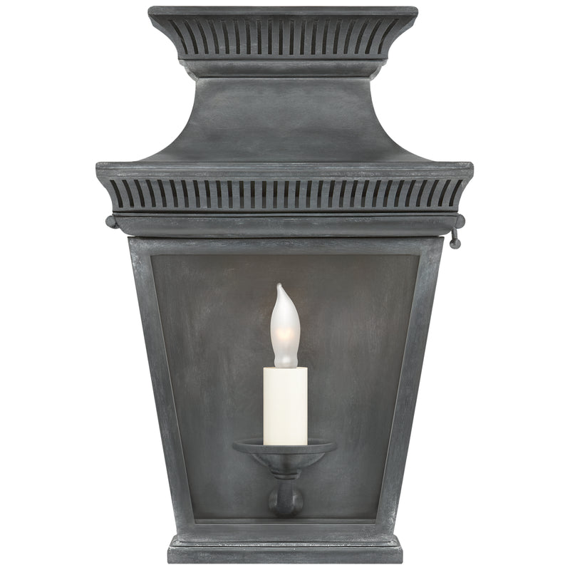 Elsinore One Light Wall Lantern in Weathered Zinc