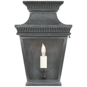 Elsinore Small 3/4 Outdoor Wall Lantern in Weathered Zinc