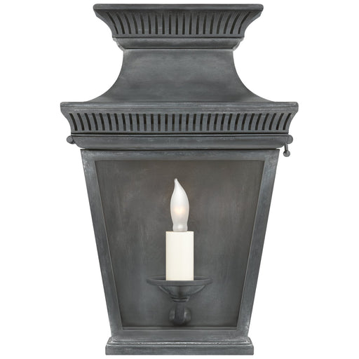 Elsinore Small 3/4 Outdoor Wall Lantern in Weathered Zinc
