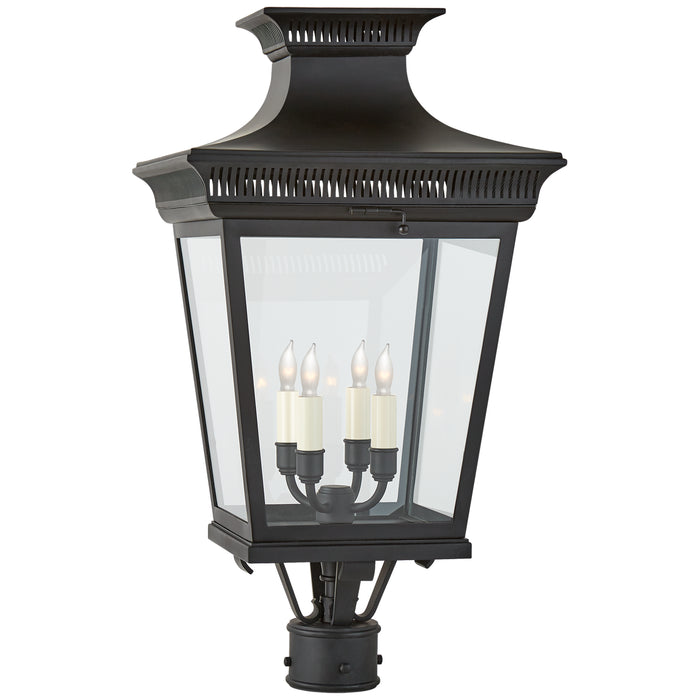 Elsinore Four Light Post Lantern in Black