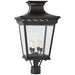 Elsinore Four Light Post Lantern in Black