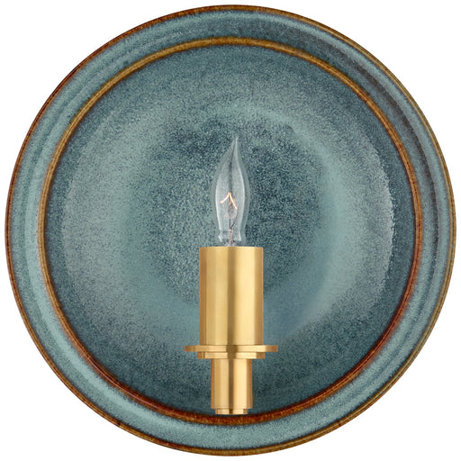 Leeds Small Round Wall Sconce in Oslo Blue