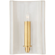 Leeds Small Rectangle Wall Sconce in Ivory