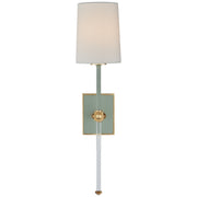 Lucia Medium Tail Wall Sconce in Celadon and Crystal