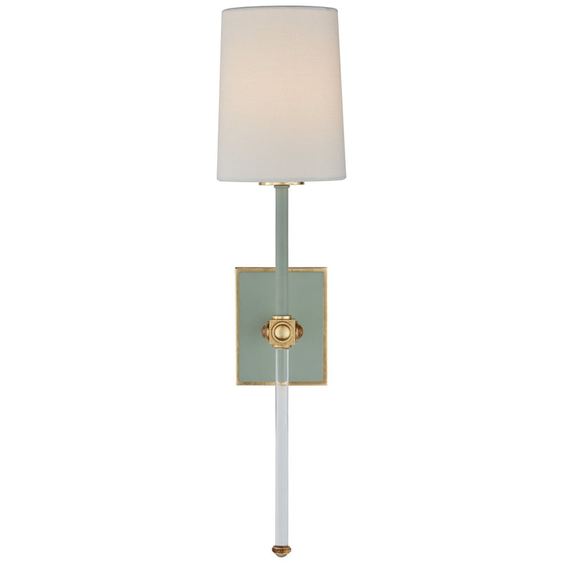 Lucia Medium Tail Wall Sconce in Celadon and Crystal