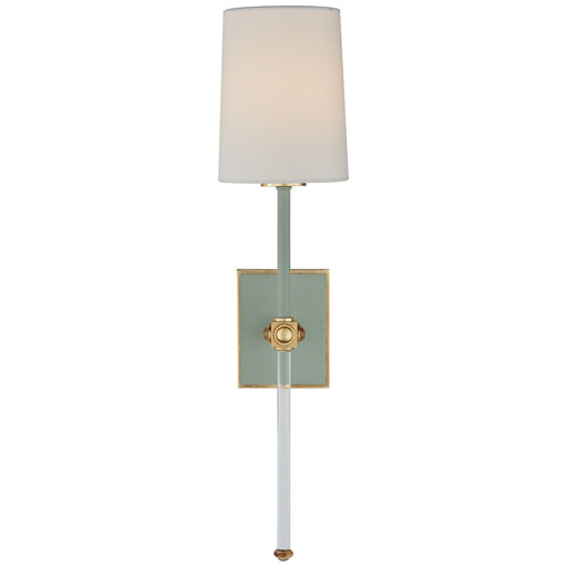 Lucia Medium Tail Wall Sconce in Celadon and Crystal