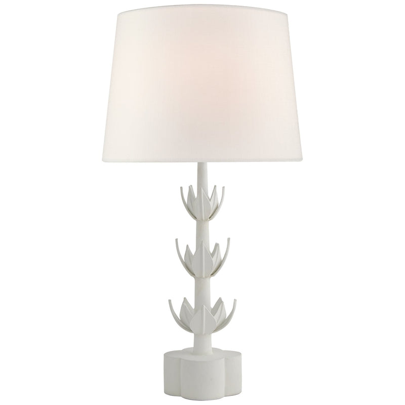 Alberto Large Triple Table Lamp in Plaster White