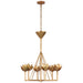 Alberto Six Light Chandelier in Antique Gold Leaf