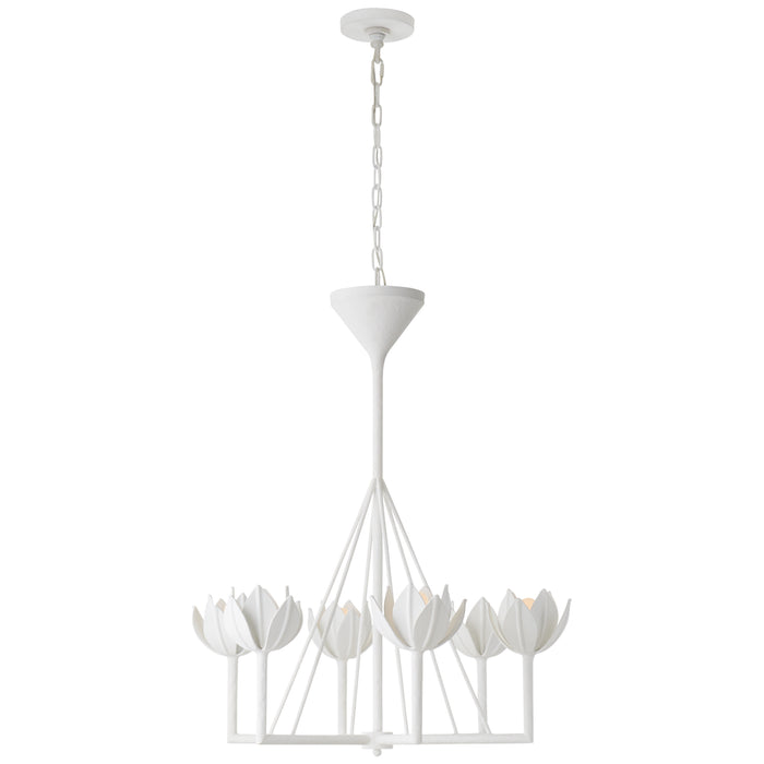 Alberto Six Light Chandelier in Plaster White