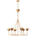 Alberto Six Light Chandelier in Antique Gold Leaf