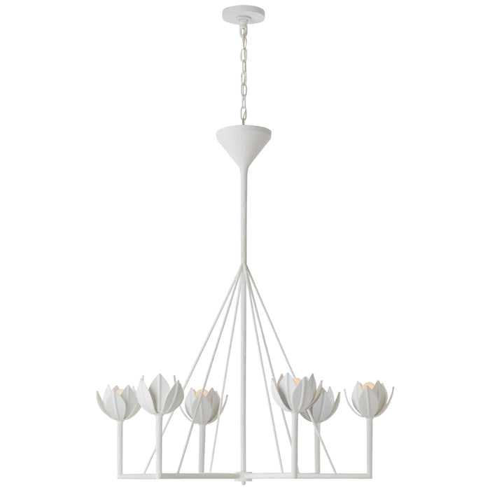Alberto Six Light Chandelier in Plaster White