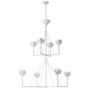 Alberto Eight Light Chandelier in Plaster White