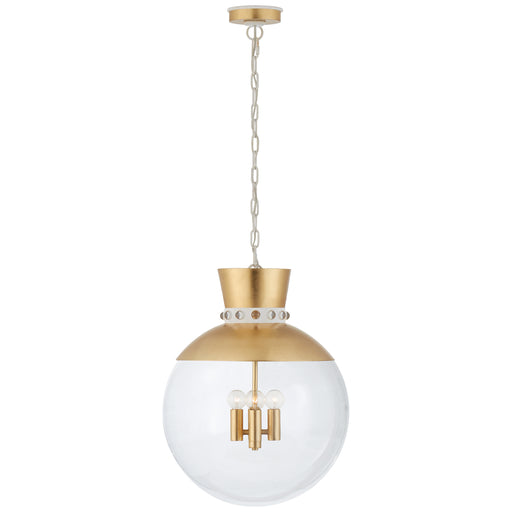 Lucia Four Light Pendant in Gild and White