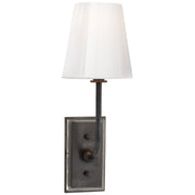 Hulton Single Wall Sconce with Crystal Backplate in Bronze