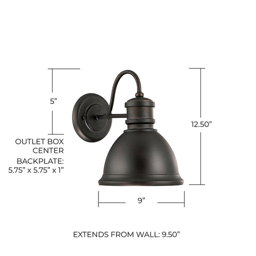 Small Barn Light Outdoor Wall Sconce in Old Bronze