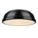 Duncan Flush Mount in Matte Black with Black Shade - Lamps Expo