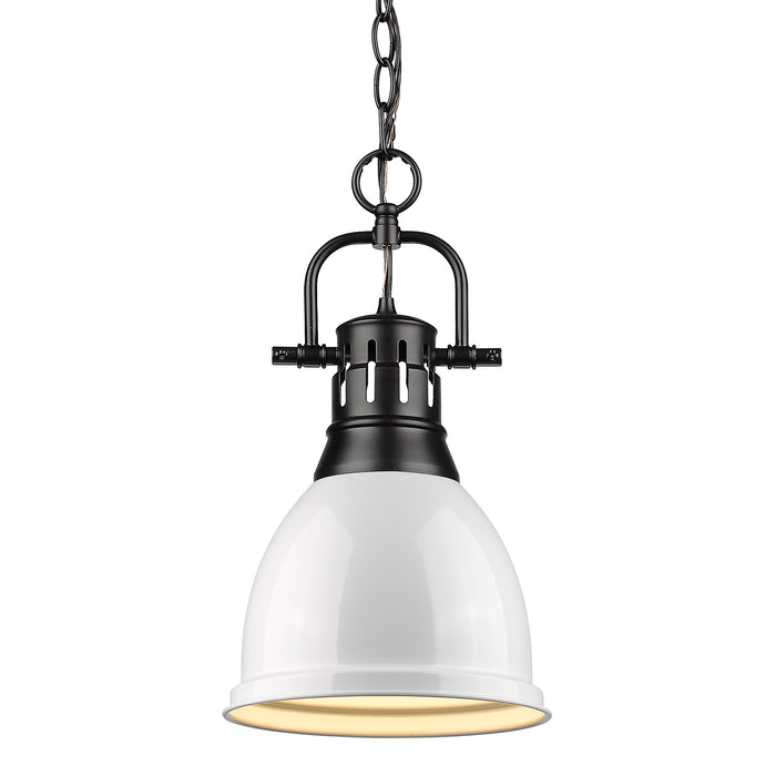Duncan Small Pendant with Chain in Matte Black