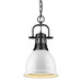 Duncan Small Pendant with Chain in Matte Black
