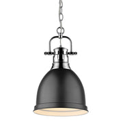 Duncan Small Pendant with Chain in Chrome